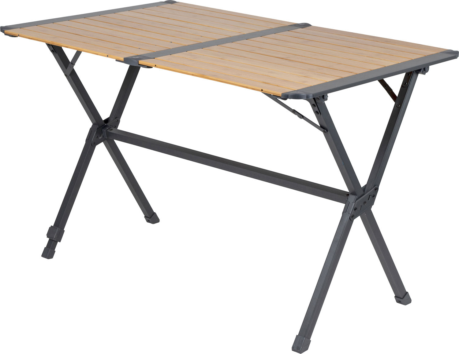 Rullbord bambus/aluminium 111 x 72 cm med bæreveske - Bo-Camp forfra