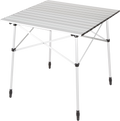 Rullbord Sevilla aluminium 70 x 70 cm fra High Peak sett forfra