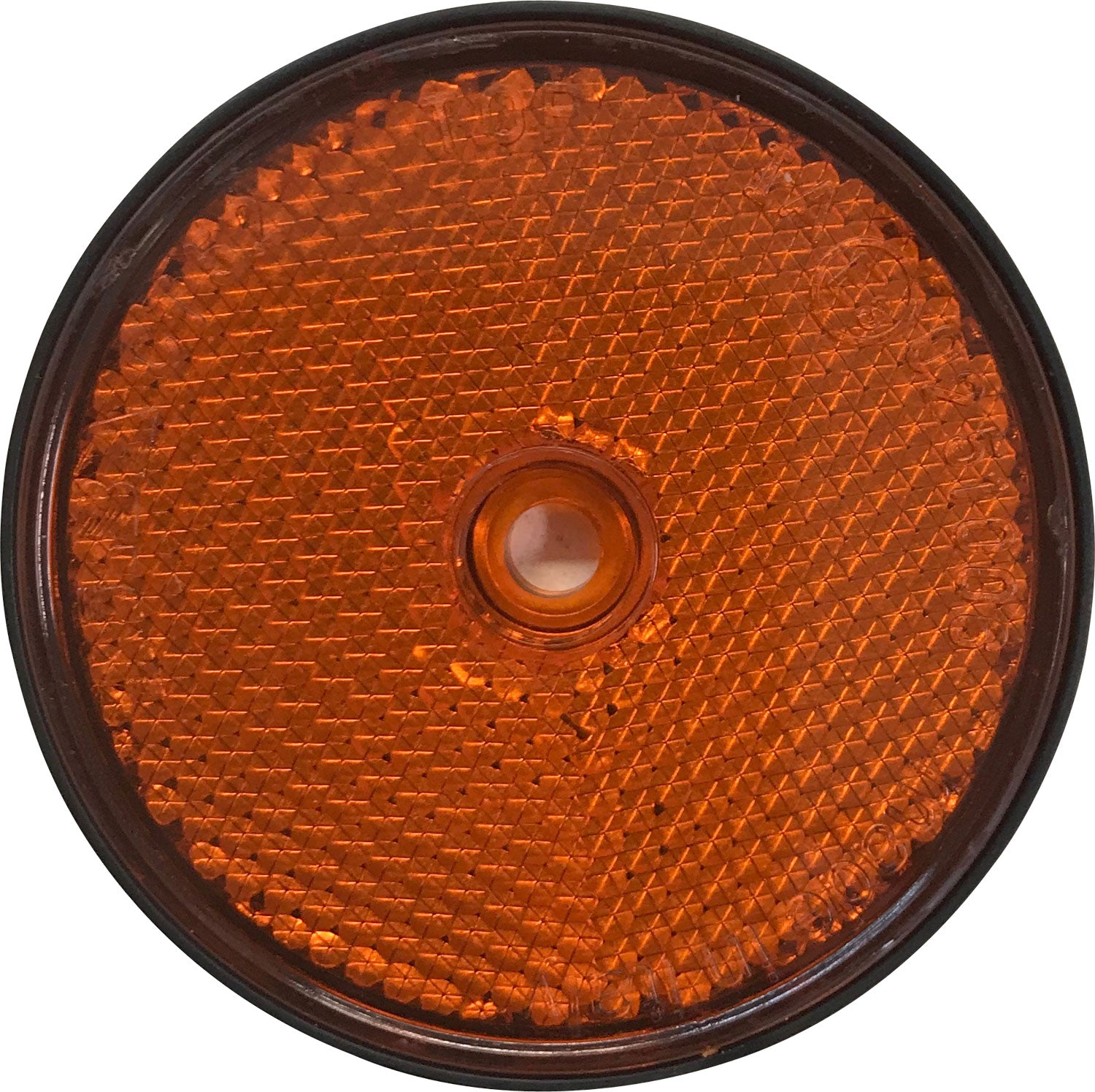 Rund reflektor R86 gul Ø60 mm universell for bedre synlighet