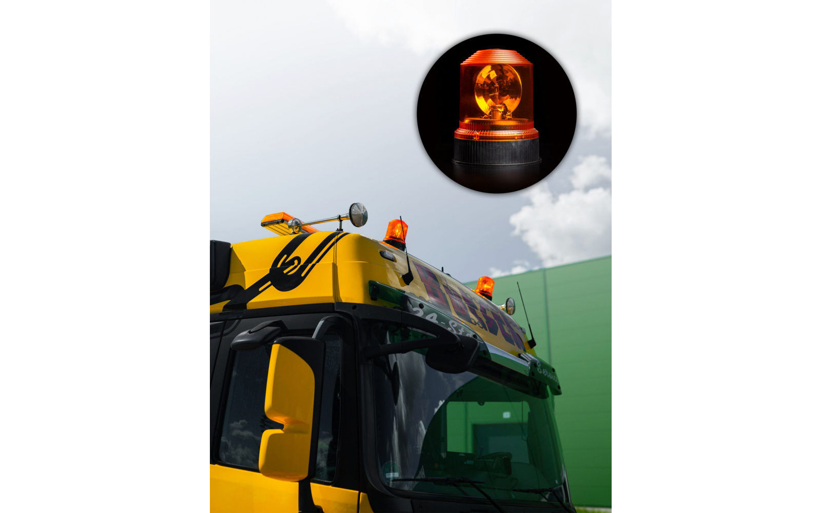 Rundtlysende varsellykt LIGHTsignal HAL halogen 1900 lm monteringsdetalj