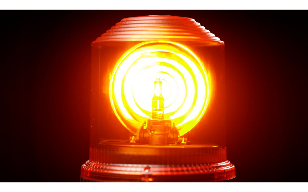Nærbilde av lyspæren i Rundtlysende varsellykt LIGHTsignal HAL halogen 1900 lm