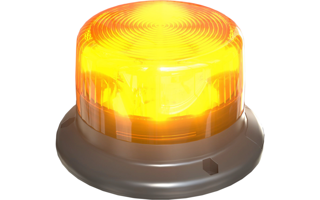 Nærbilde av gummifot på Rundtlysende varsellykt LIGHTsignal LED 3-bolts gul - Osram