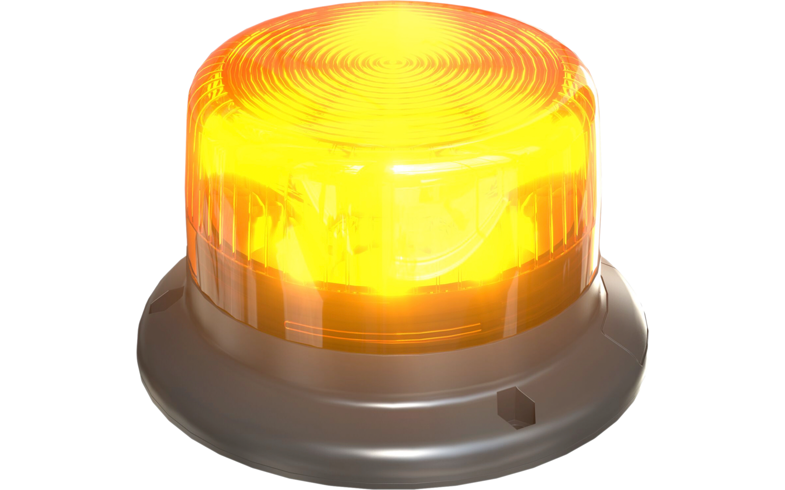 Nærbilde av gummifot på Rundtlysende varsellykt LIGHTsignal LED 3-bolts gul - Osram