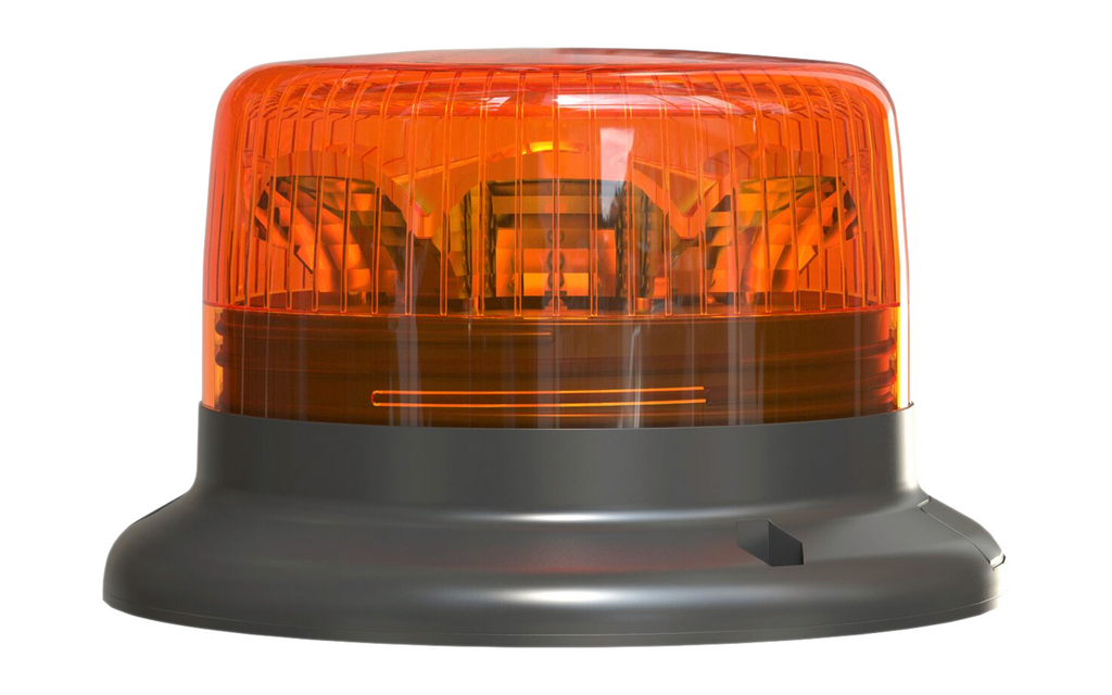 Sidevisning av Rundtlysende varsellykt LIGHTsignal LED 3-bolts gul - Osram