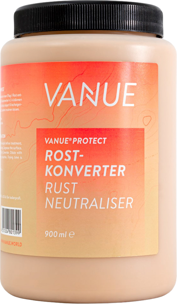 Rustomvandler 900 ml med epoksygrunning - Vanue flaske for rustbeskyttelse