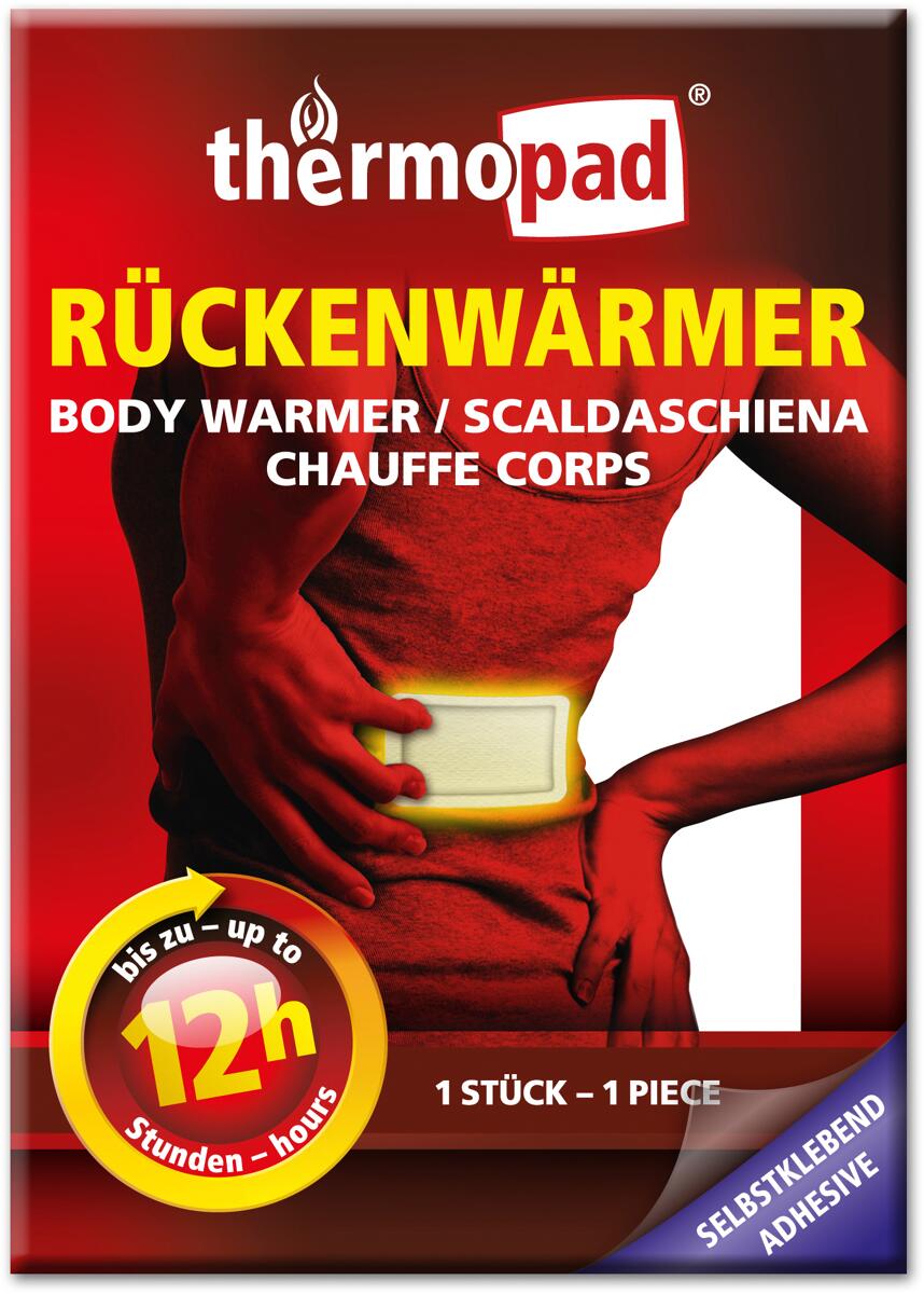 Ryggvarmer selvklebende opptil 12 timer varme - Thermopad forfra