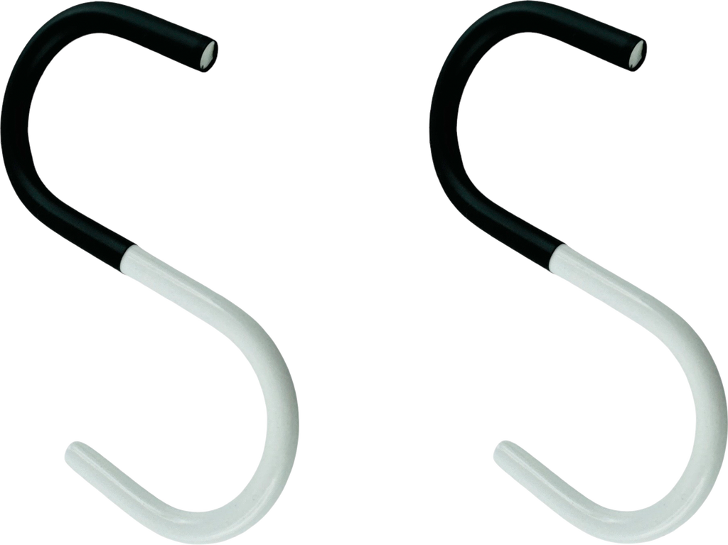 S-kroker 2-pack stål 8,9 cm for skap og stenger forfra