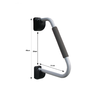 Detalj av Safety Hand Rail sikkerhetslås for varebil 1,2 kg hvit