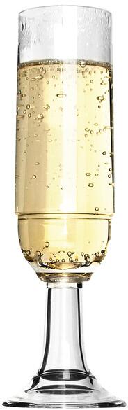 Saint Tropez champagneglass 210 ml med avskrubar fot forfra