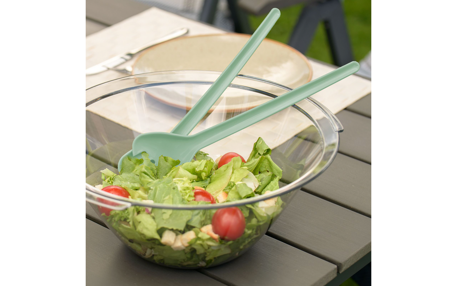 Bakside av Salatbestikk 2-delt i mintgrønn 26,6 cm - Westmark