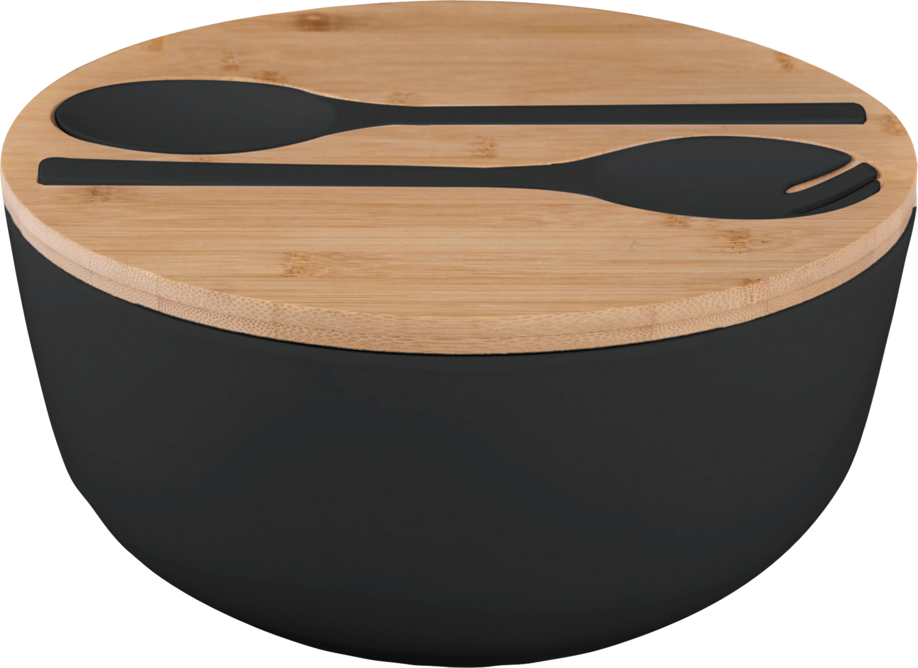 Salatbolle Greenkick ø25 cm melamin med bambuslokk forfra