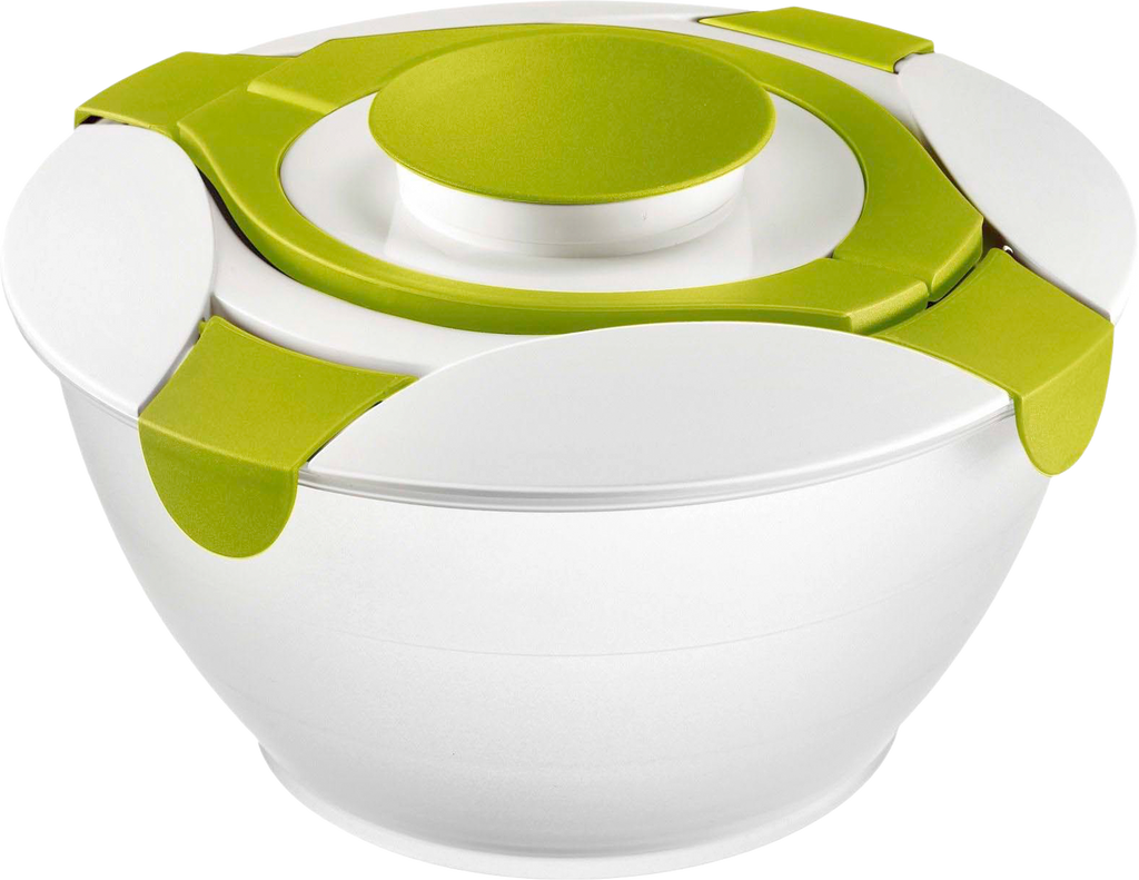 Salatbolle Praktika 6,5 l med lokk og dressingbeholder - Westmark forfra