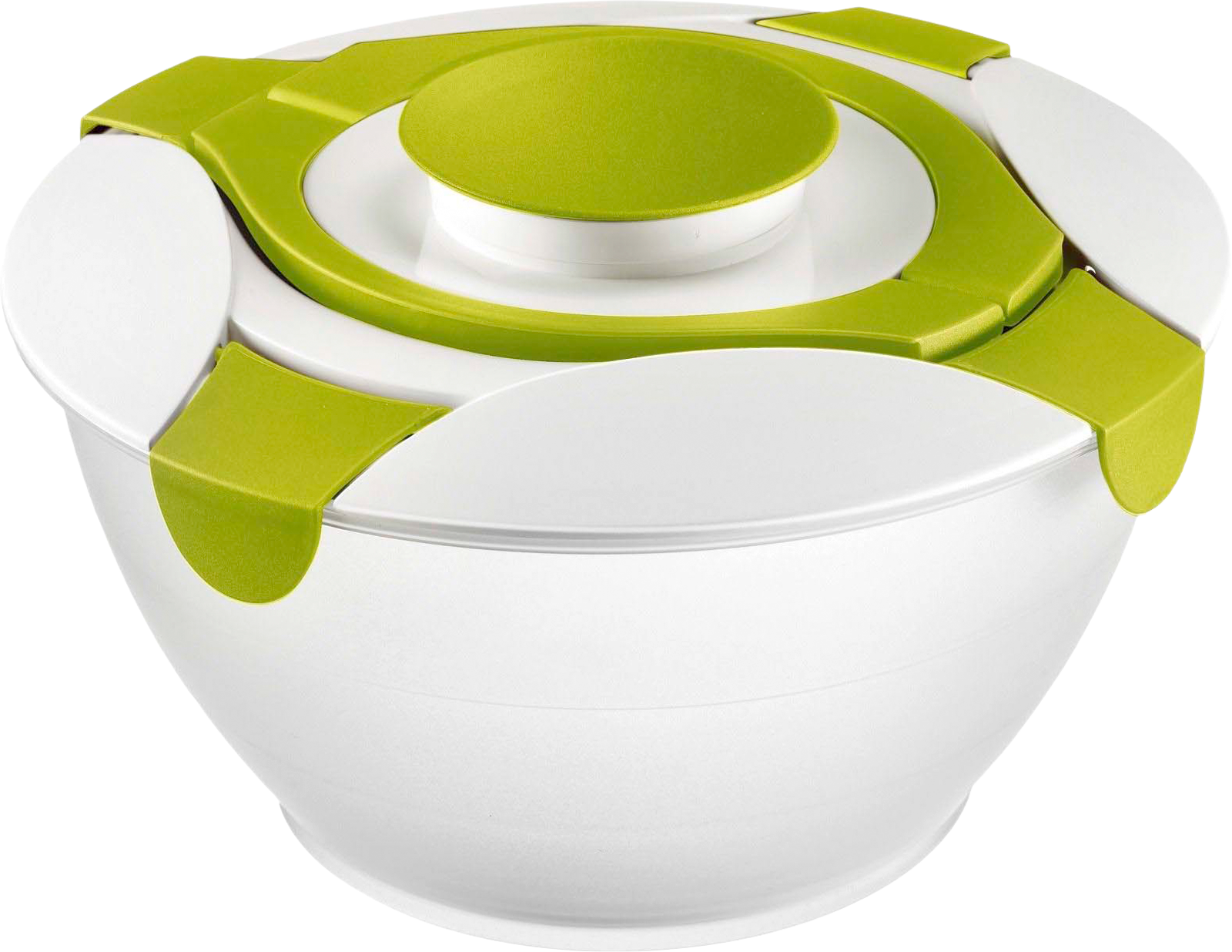 Salatbolle Praktika 6,5 l med lokk og dressingbeholder - Westmark forfra