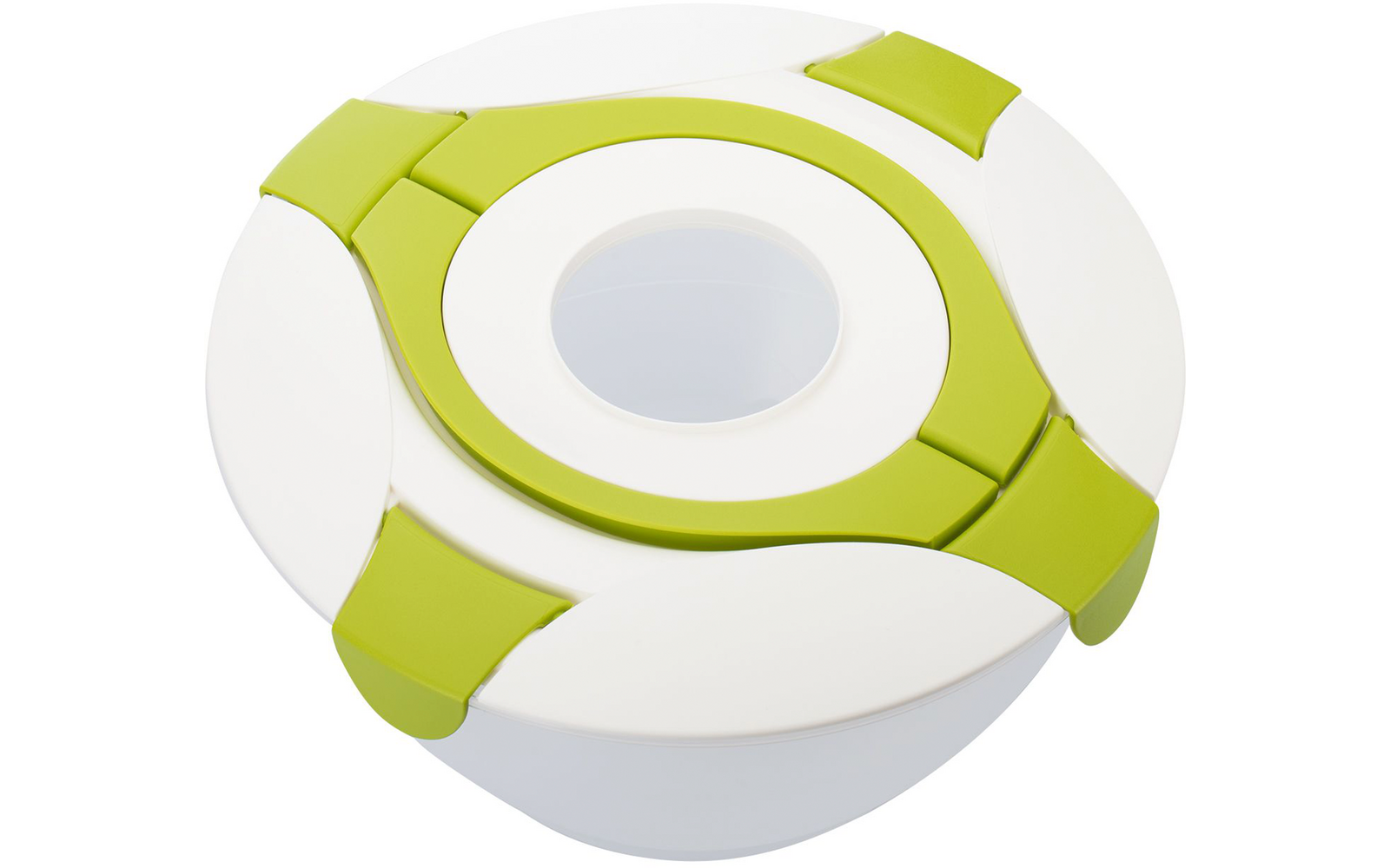 Salatbolle Praktika 6,5 l med lokk og dressingbeholder - Westmark montert med dressingbeholder