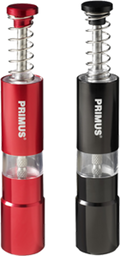 Salt- og pepperkvern sett 2-pack i aluminium rød/svart - Primus forfra