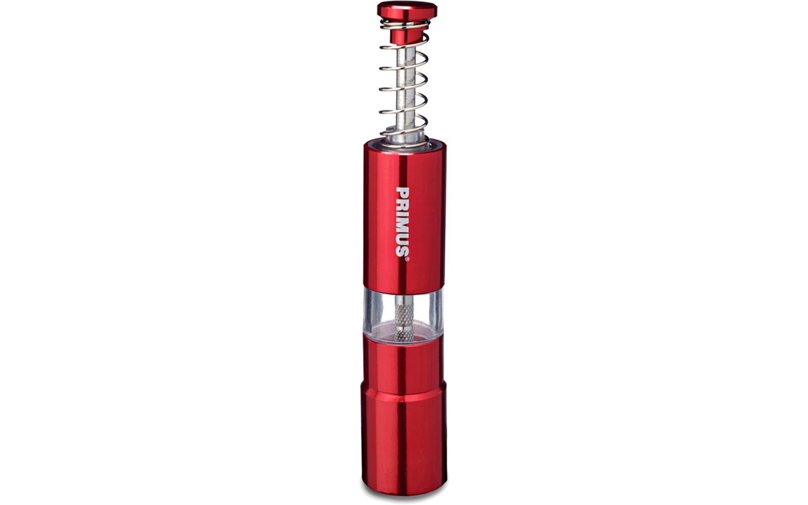 Salt- og pepperkvern sett 2-pack i aluminium rød/svart - Primus bakside