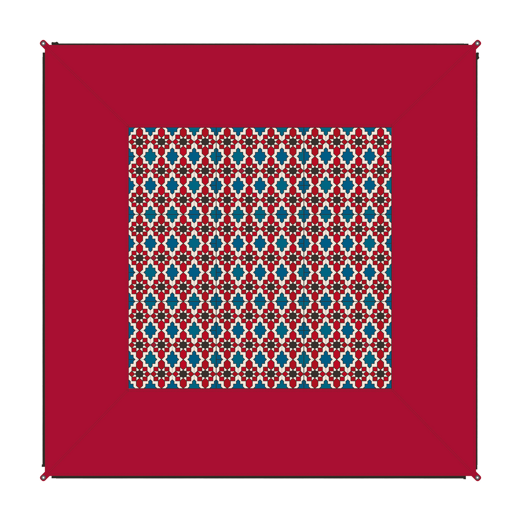Sammenkoblbart teltteppe Zip Carpet Bent forfra