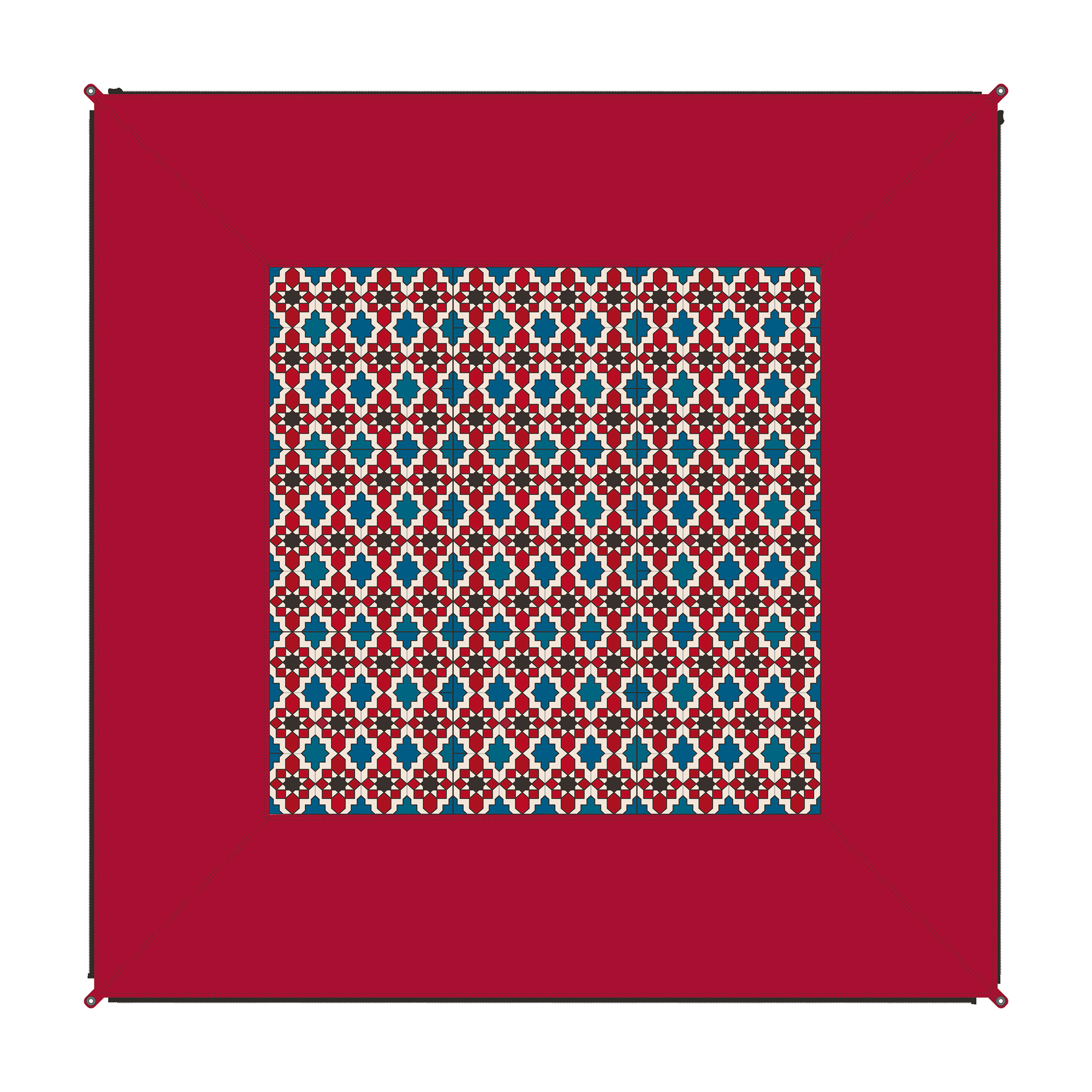 Sammenkoblbart teltteppe Zip Carpet Bent forfra