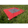 Bakside av sammenkoblbart teltteppe Zip Carpet Bent med PVC-bunn