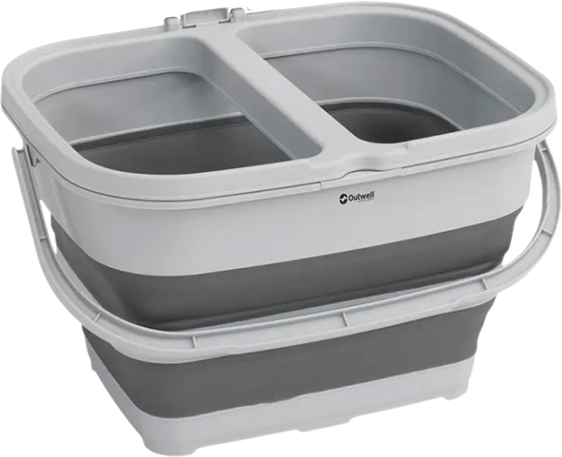Sammenleggbar avfallsbøtte Recycleit med 2 rom 30 l - Outwell forfra