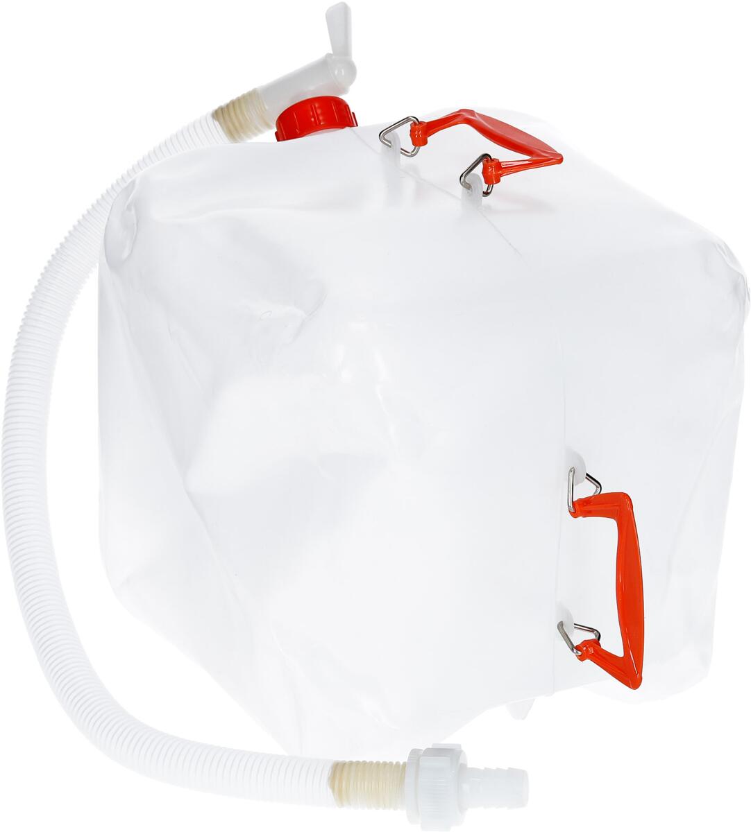 Sammenleggbar avløpsbeholder 20L transparent med stengekran - Camp4 forside