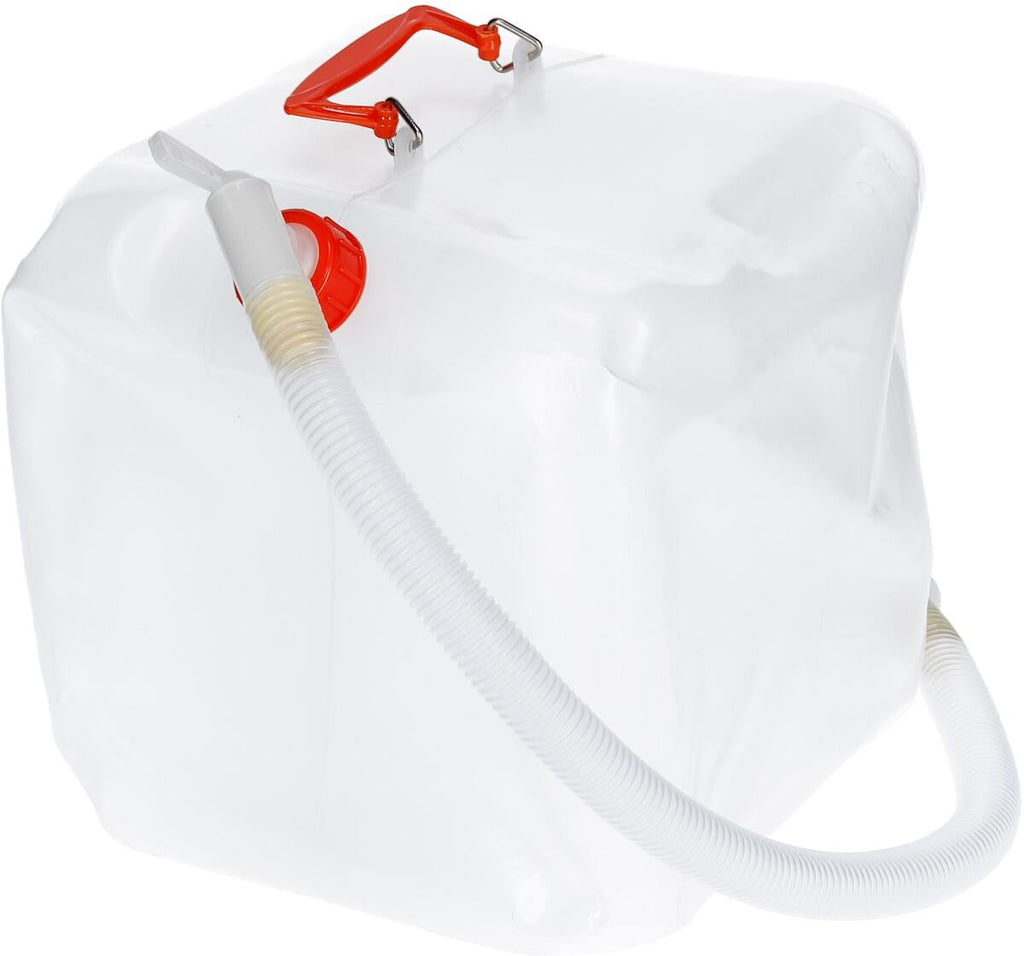 Sammenleggbar avløpsbeholder 20L transparent med stengekran - Camp4 bakside