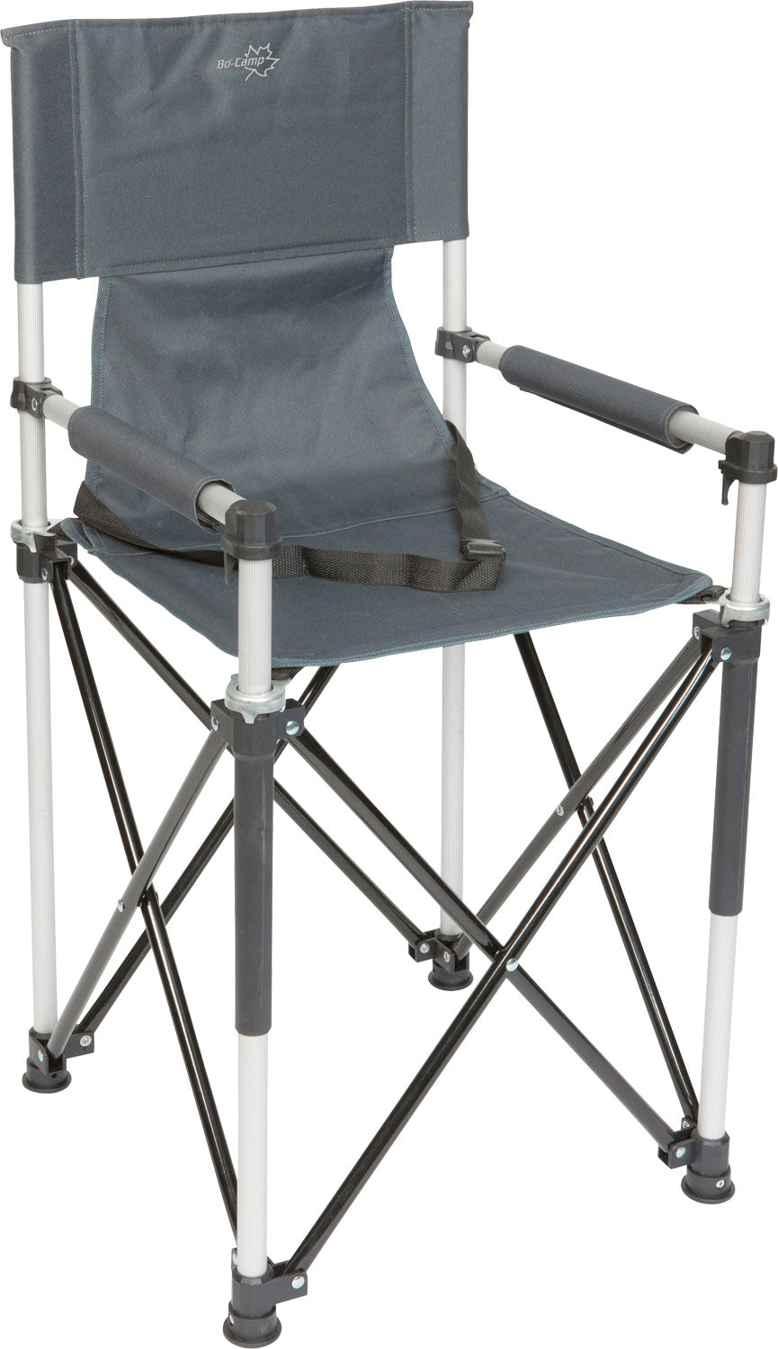 Sammenleggbar barnehøystol Compact grå 50 kg aluminium - Bo-Camp foran