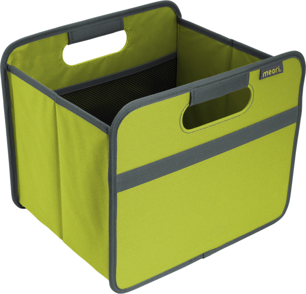 Sammenleggbar boks Classic Small 15 l olivengrønn polyester - Meori forfra