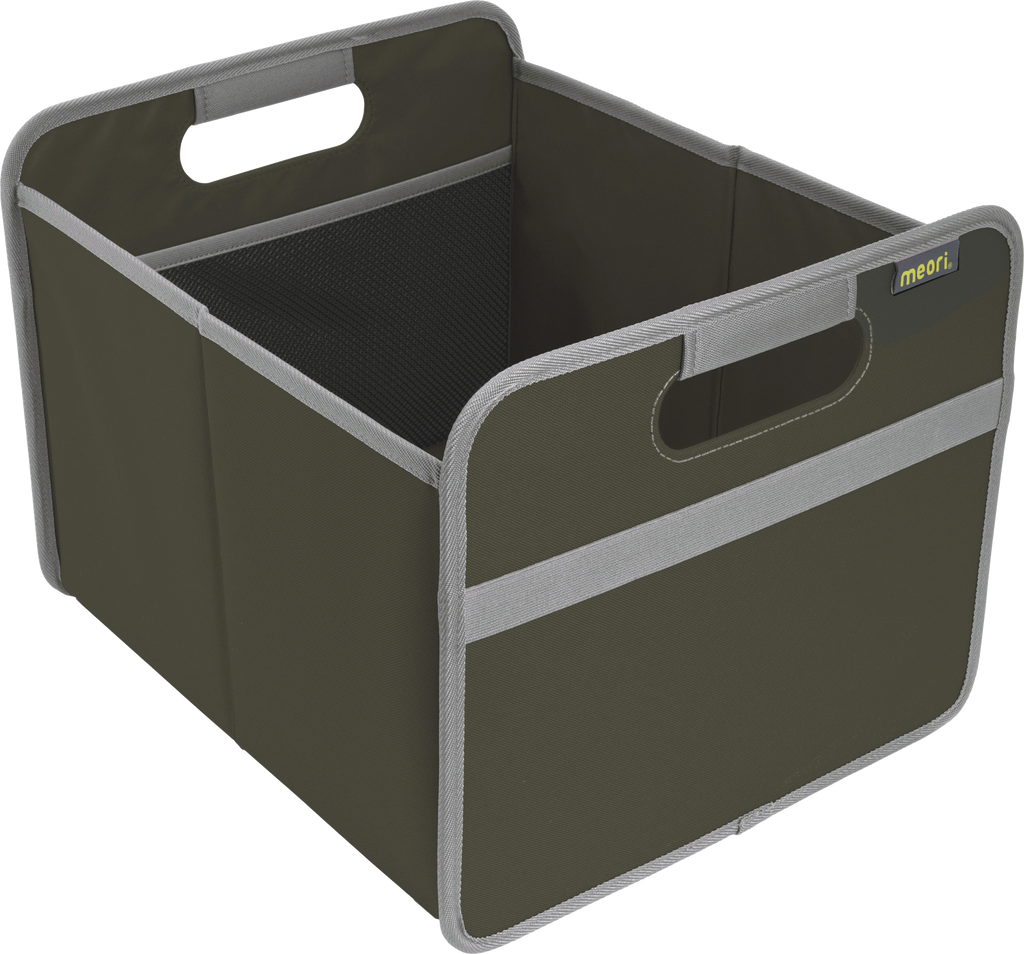 Sammenleggbar boks M Olive Green 24 l fra Meori forfra