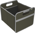 Sammenleggbar boks M Olive Green 24 l fra Meori forfra