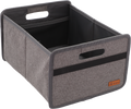 Sammenleggbar boks Milo Midi Low 15 l grå/svart 600D polyester forfra