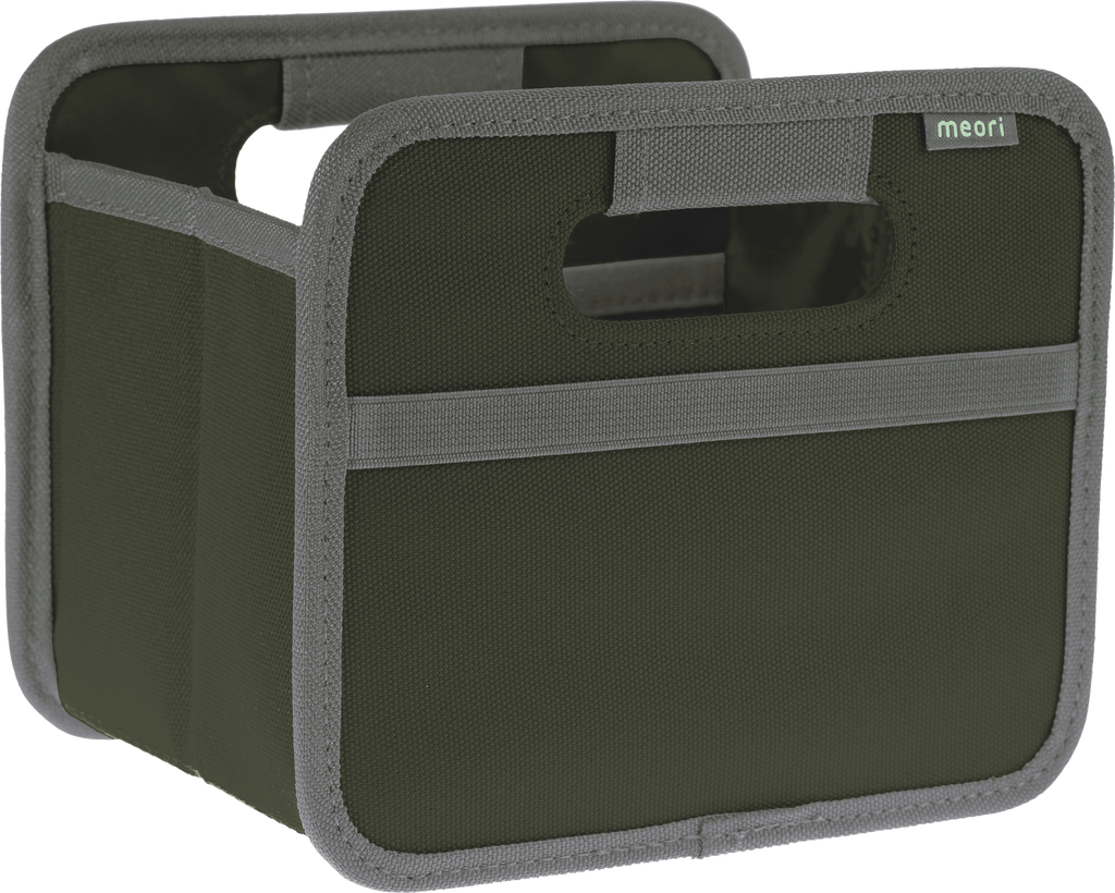 Sammenleggbar boks mini olivengrønn 1,8 l polyester - Meori forfra
