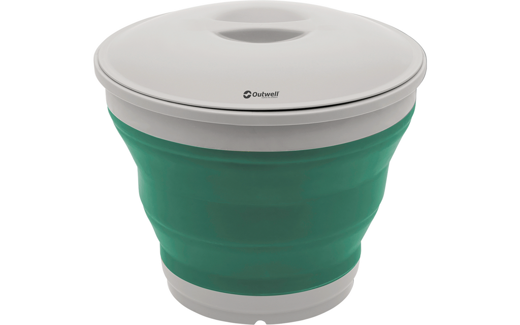 Sammenleggbar bøtte med lokk 7,5 liter shadow green - Outwell bakside