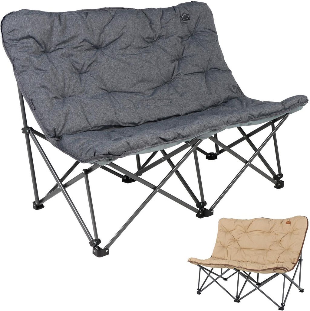 Sammenleggbar campingsofa Lindon Relax 2-pers 132x94 cm forfra