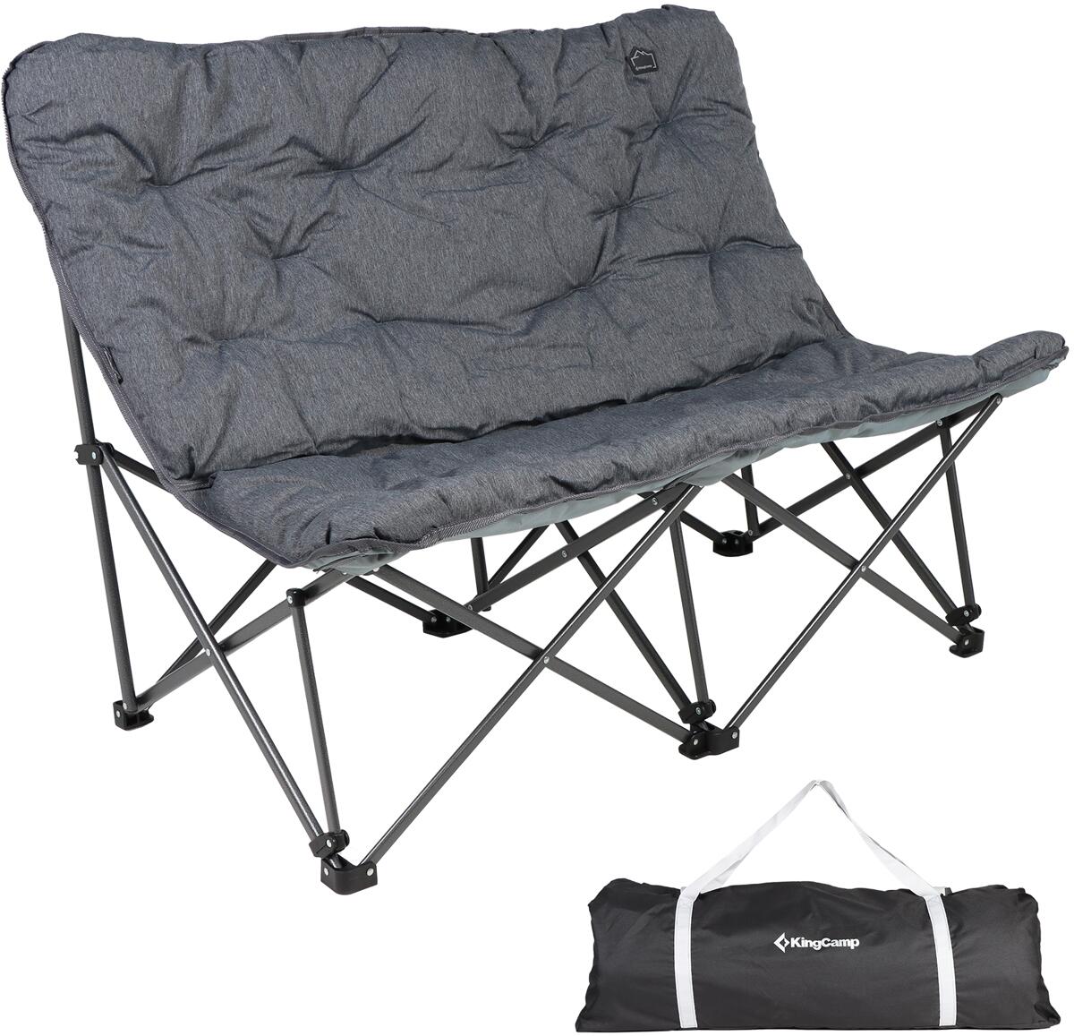 Nærbilde av ben på Sammenleggbar campingsofa Lindon Relax 2-pers 132x94 cm