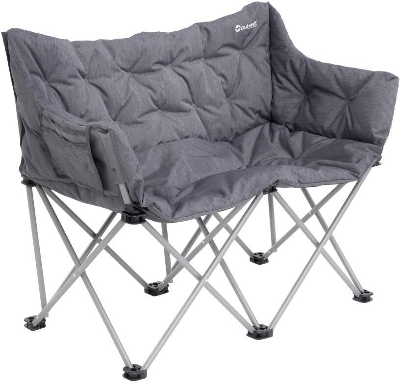 Sammenleggbar campingsofa Sardis Lake 125x57 cm grå forfra