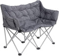 Sammenleggbar campingsofa Sardis Lake 125x57 cm grå forfra