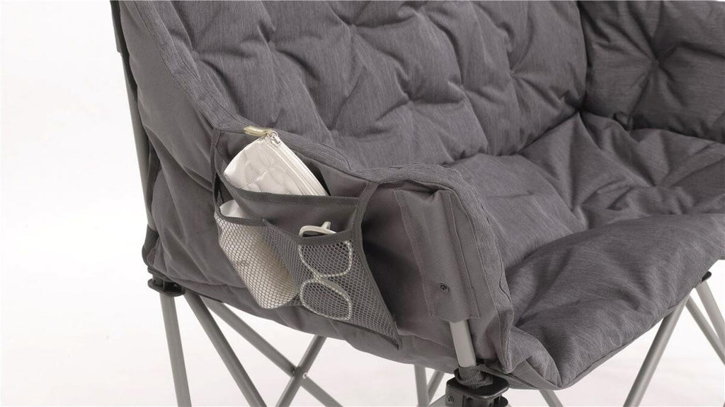 Sammenleggbar campingsofa Sardis Lake 125x57 cm grå bakside