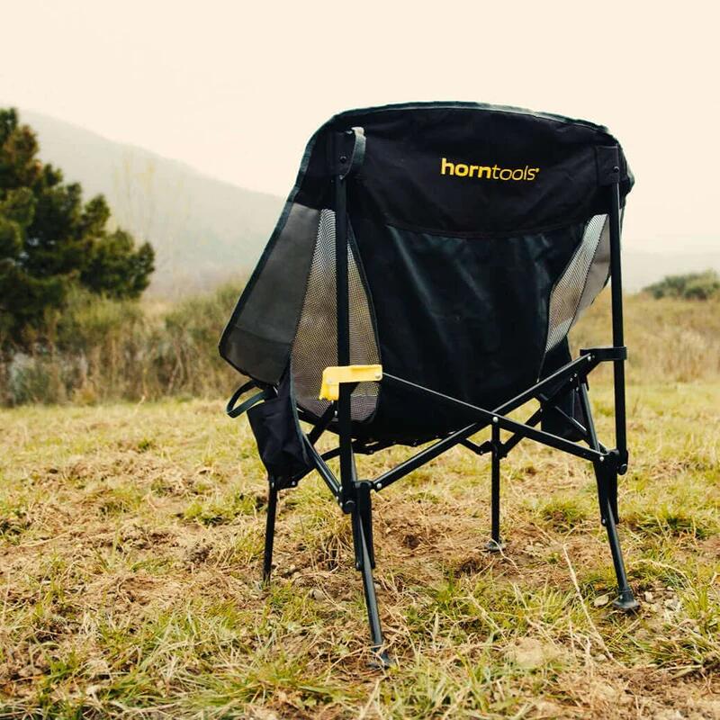 Sammenleggbar campingstol blå 150 kg med bæreveske - horntools