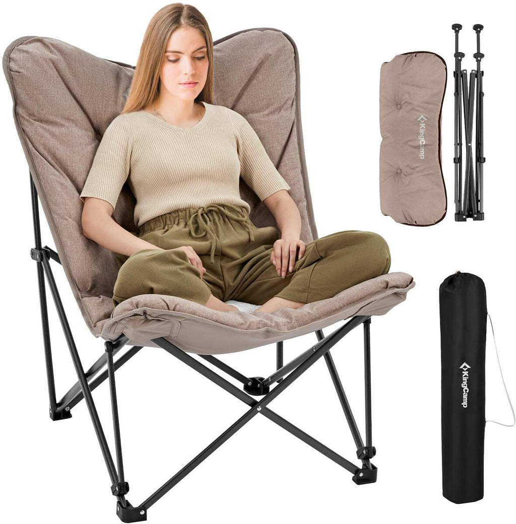 Sammenleggbar campingstol Lindon Relax polstret sammenpakket