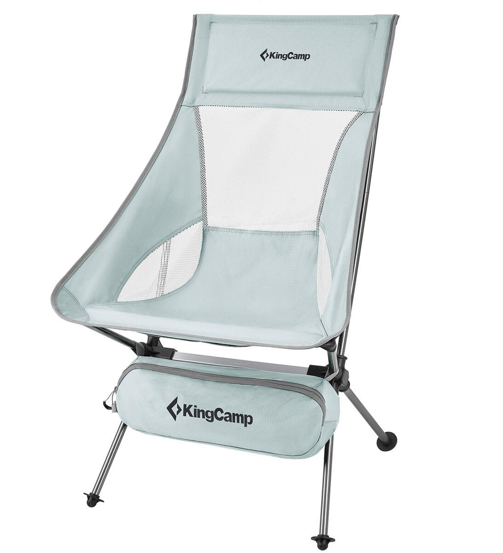 Montert Sammenleggbar campingstol Logan aluminium 1,5 kg - KingCamp i utendørsmiljø