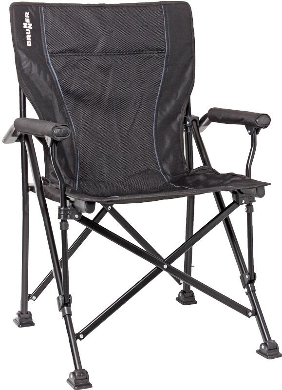 Sammenleggbar campingstol Raptor 3D polstret svart forfra