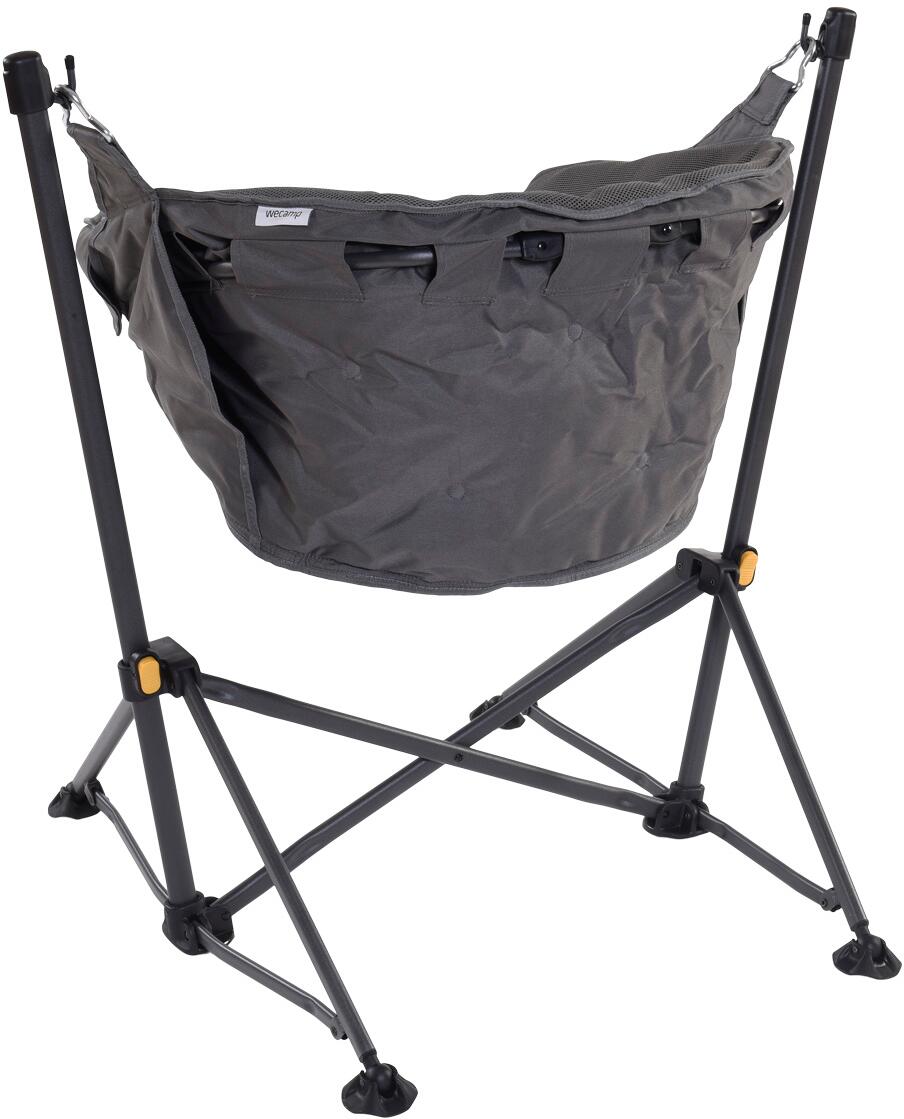 Sammenleggbar campingstol Swing med aluminium 120 kg grå - Wecamp bakside
