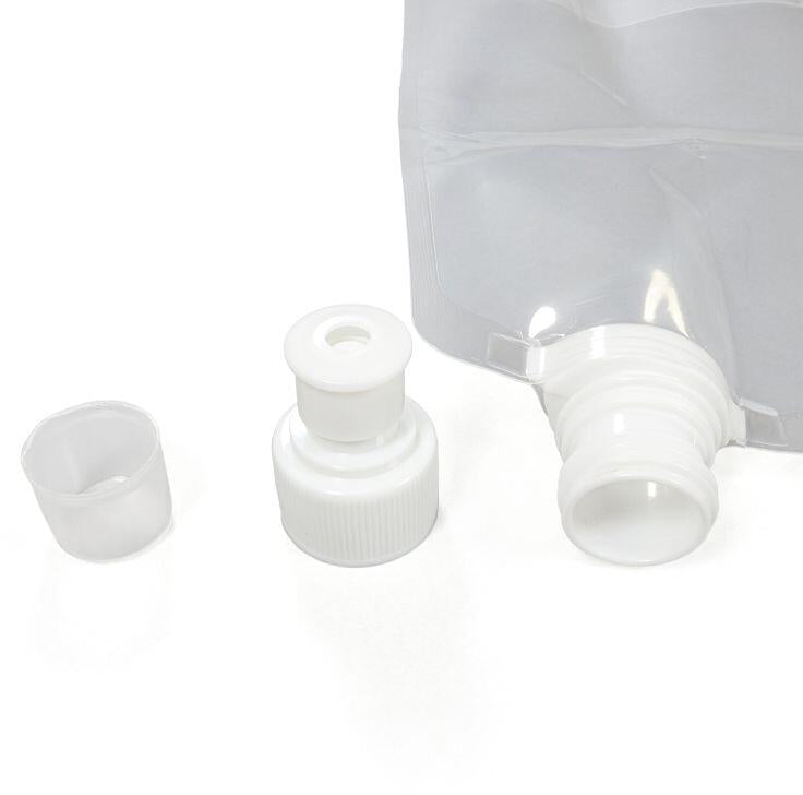 Sammenleggbar drikkeflaske 1 liter BPA-fri transparent montert med karabiner