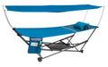 Sammenleggbar feltseng med soltak 210x85 cm med organiser for camping
