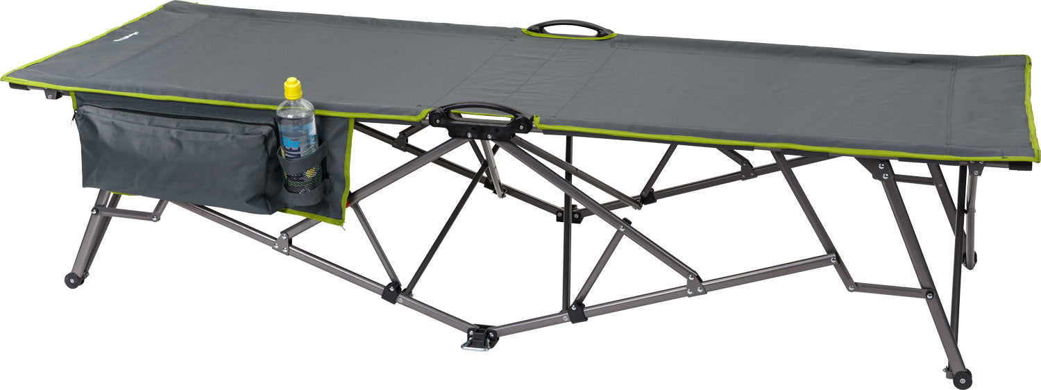 Sammenleggbar feltseng Siderno 200x74 cm liggehøyde 46 cm for enkel campingkomfort