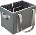 Sammenleggbar handlekurv Granite Grey 24 liter Meori forfra