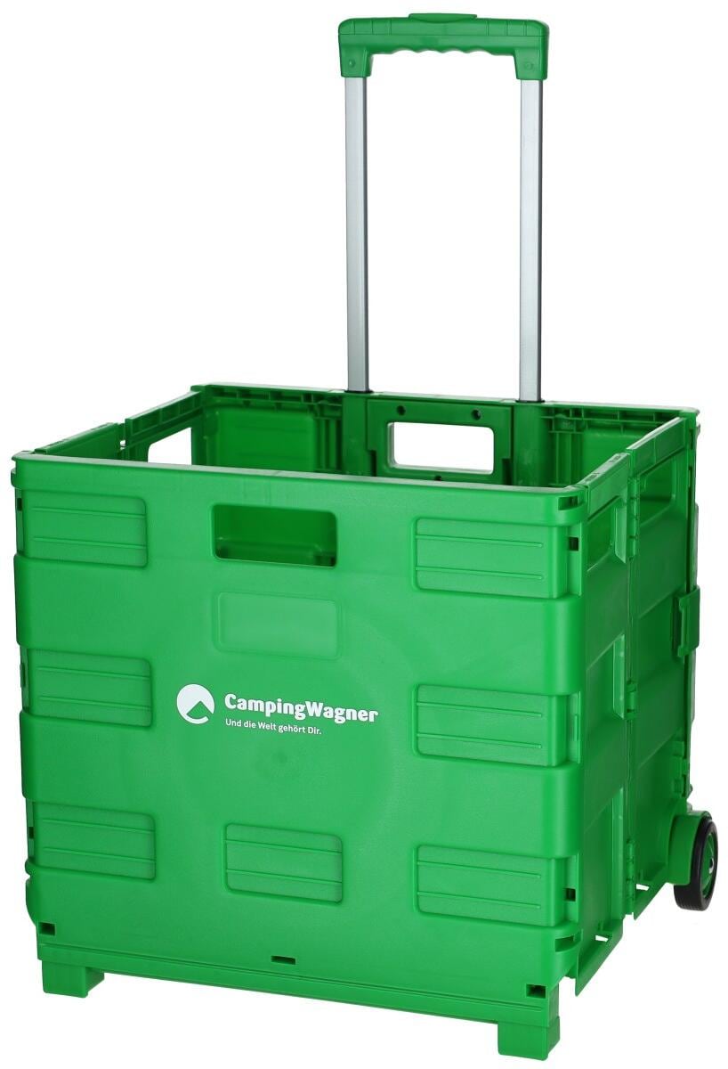 Sammenleggbar handlevogn 35 kg, Camping Wagner foran