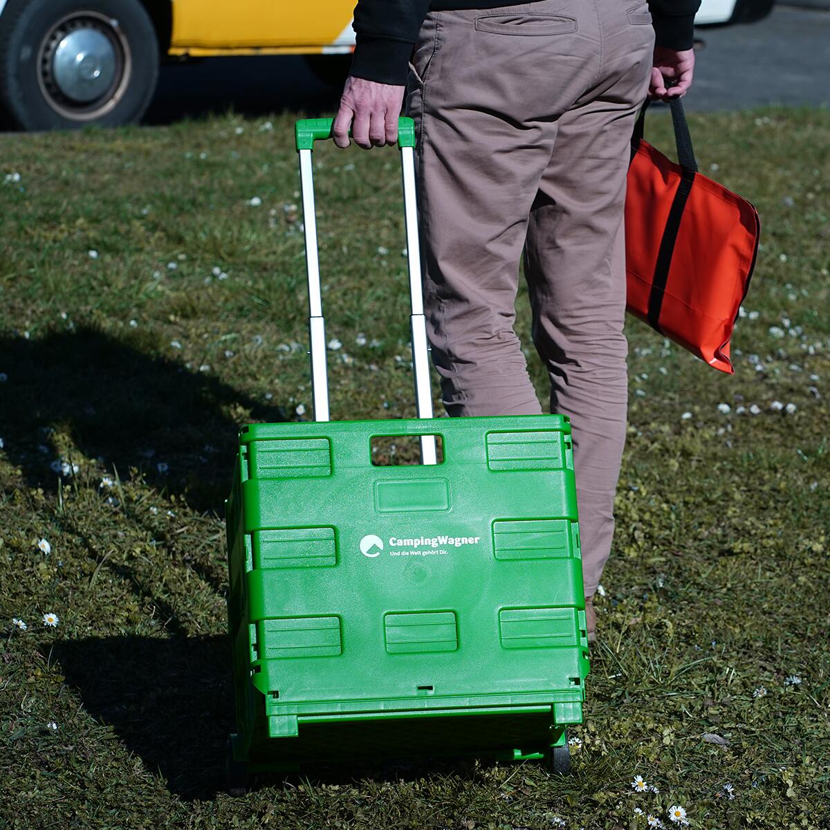 Sammenleggbar handlevogn 35 kg, Camping Wagner lagring i bil