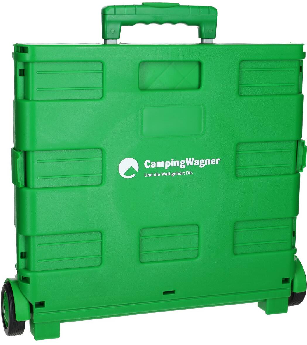 Sammenleggbar handlevogn 35 kg, Camping Wagner montert og klar til bruk